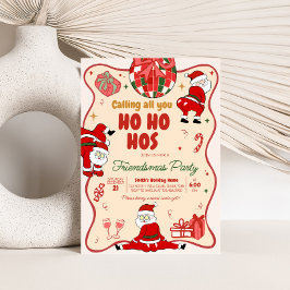 Invitación Santa Hos Funny Friendsmas Navidades Fiesta