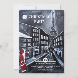 Invitación Santa in Paris Christmas Party