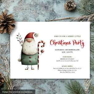 Invitación Santa juguetón divertido Aquarela Celebración navi