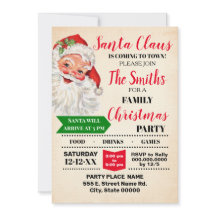 Santa llega al fiesta de Navidades de la ciudad