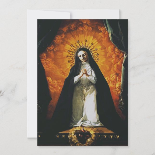 Invitación Santa Margaret Mary Alacoque (Anverso)
