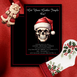 Invitación Santa Merry navidad gótica