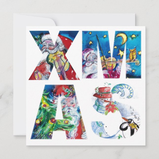 INVITACIÓN SANTA MUSICAL Y FIESTA NOCTURNA DE SNOWMAN XMAS (Anverso)