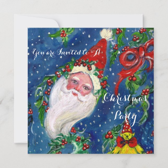 INVITACIÓN SANTA, NAVIDADES CROWNS, FIESTA DE VACACIONES DE H (Anverso)