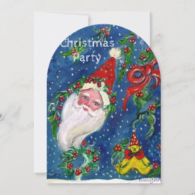 INVITACIÓN SANTA, NAVIDADES CROWNS, FIESTA DE VACACIONES DE H (Anverso)
