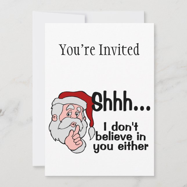 Invitación Santa no cree en usted tampoco (Anverso)