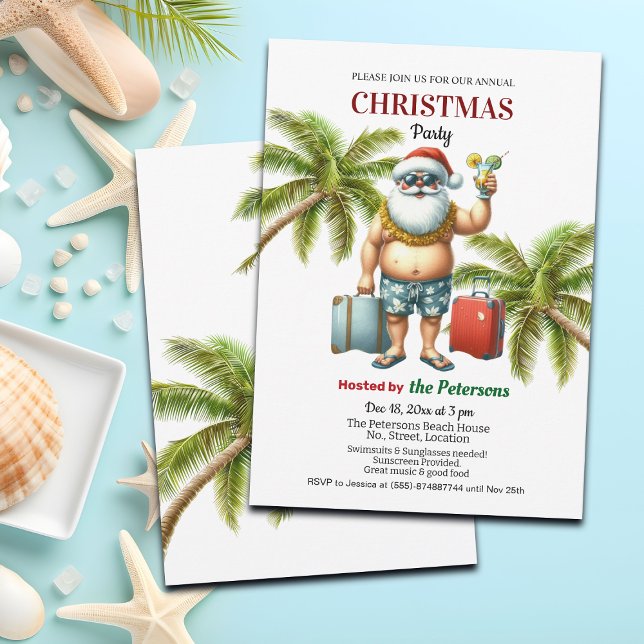Invitación Santa on a Tropical Island Christmas Party (Subido por el creador)