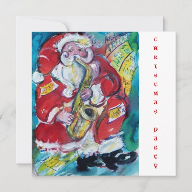 INVITACIÓN SANTA & SAX, FIESTA DE NAVIDAD (Anverso)