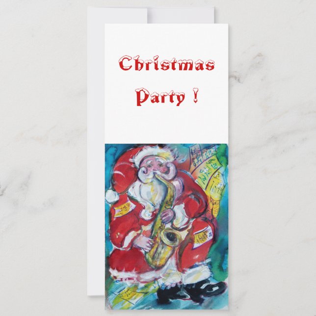 INVITACIÓN SANTA & SAX, FIESTA DE NAVIDAD (Anverso)