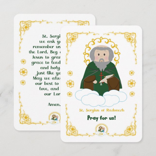 Invitación Santa Sergio de Radonezh (Anverso / Reverso)