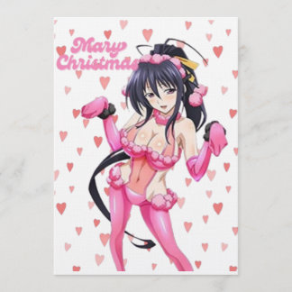 Invitación Santa Sexy Navidad Corazón Rosa Diva Anime