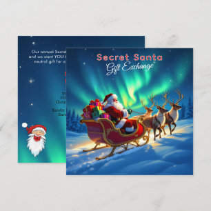 Invitación Santa Sleigh y Fiesta Secreta de Santa de las Luce