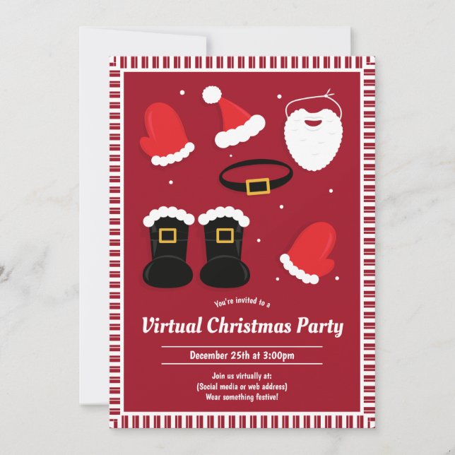 Invitación Santa Suit muestra al Fiesta de Navidades virtuale (Anverso)