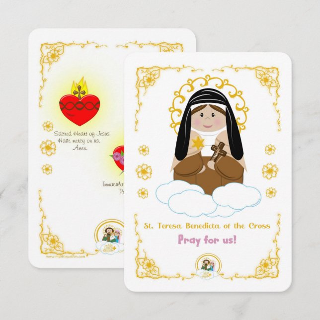 Invitación Santa Teresa Benedicta de la Sagrada Carta de la C (Anverso / Reverso)