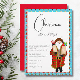 Invitación Santa trayendo a los Navidades del alcohol