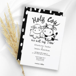 Invitación Santa Vaca Daremos Mi Boda De Moo