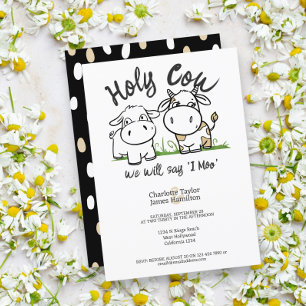 Invitación Santa Vaca Daremos Mi Boda De Moo