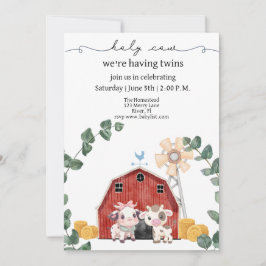 Invitación Santa vaca, estamos teniendo una ducha de bebé gem