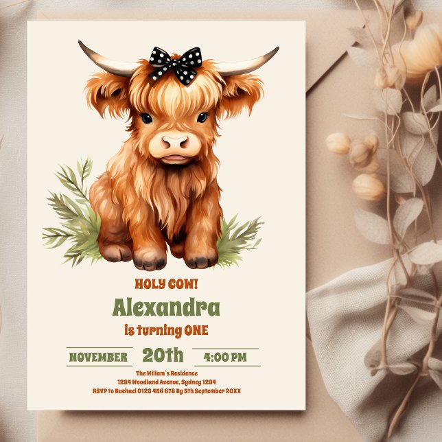 Invitación Santa Vaca Terralta 1er Primer Cumpleaños (Subido por el creador)
