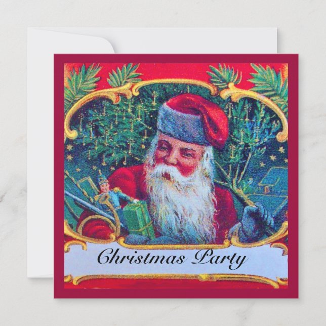 INVITACIÓN SANTA VINTAGE CHRISTMAS FIESTA (Anverso)