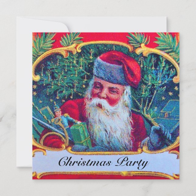 INVITACIÓN SANTA VINTAGE CHRISTMAS FIESTA (Anverso)
