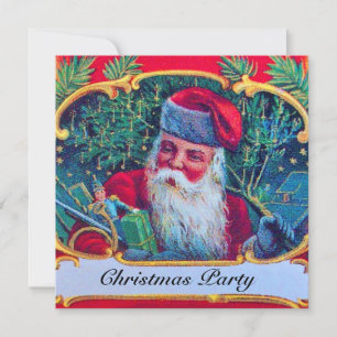 INVITACIÓN SANTA VINTAGE CHRISTMAS FIESTA