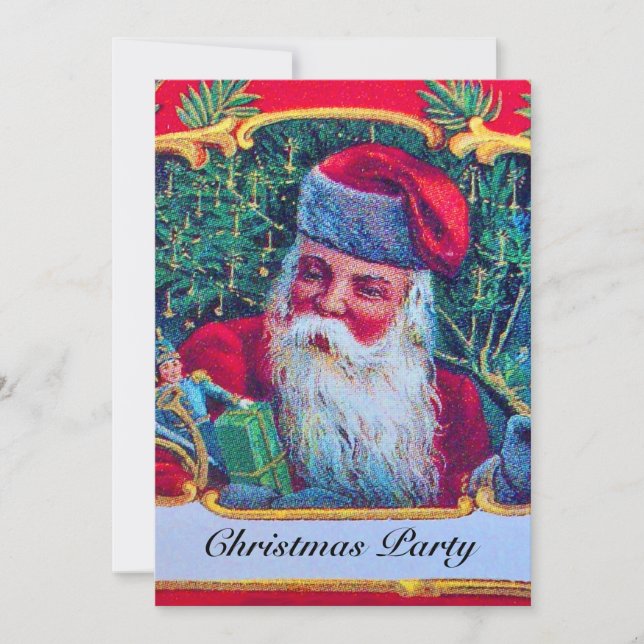 INVITACIÓN SANTA VINTAGE CHRISTMAS FIESTA (Anverso)