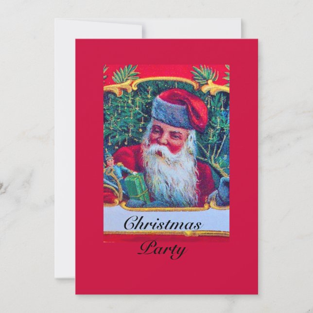 INVITACIÓN SANTA VINTAGE NAVIDAD FIESTA 1 (Anverso)