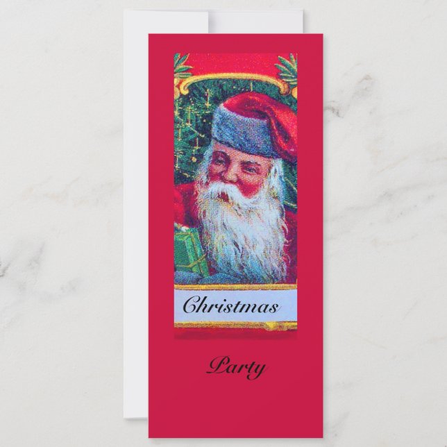 INVITACIÓN SANTA VINTAGE NAVIDAD FIESTA 1 (Anverso)