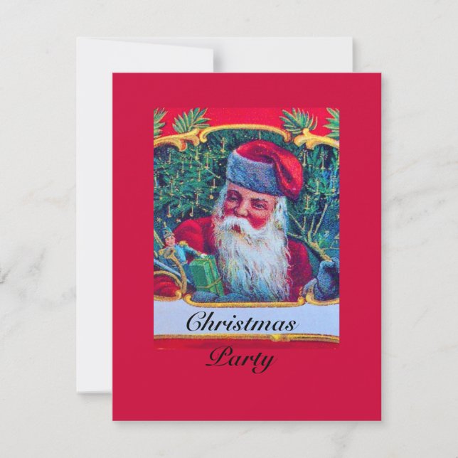 INVITACIÓN SANTA VINTAGE NAVIDAD FIESTA 1 (Anverso)