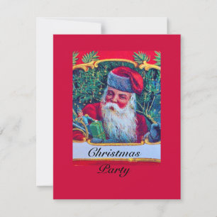INVITACIÓN SANTA VINTAGE NAVIDAD FIESTA 1