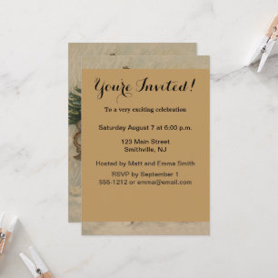 Invitación Santa Vintage Nieve Árbol de Navidad