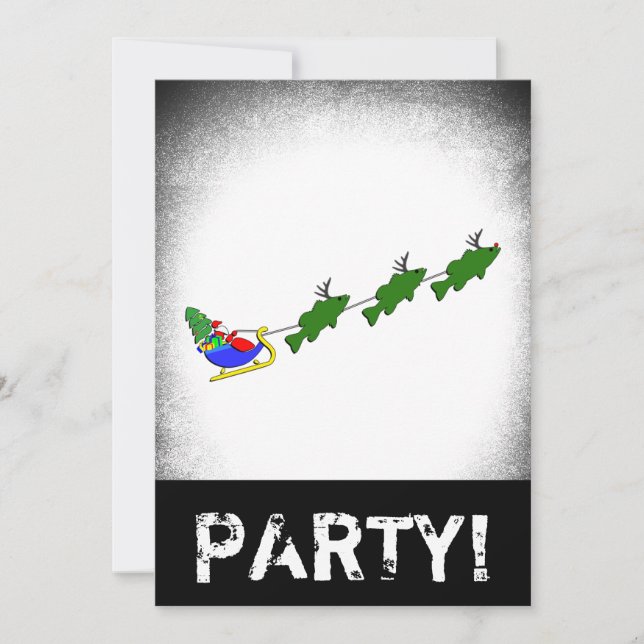 Invitación Santa y su culo de Largemouth - divertido (Anverso)