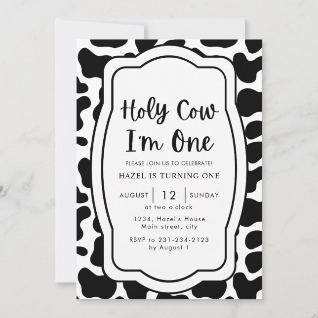 Invitación Santo Dios, soy el primer cumpleaños (Anverso)