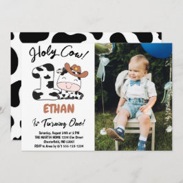 Invitación Santo Dios, soy un niño, primera foto de cumpleaño