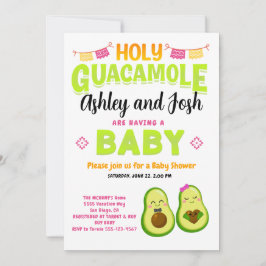 Invitación Santo Guacamole Aguacate Baby Shower Fiesta