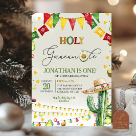 Invitación Santo Guacamole Aguacate Fiesta Niños Fiesta de cu