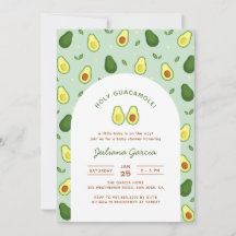 Santo Guacamole Aguacate Green Baby Shower