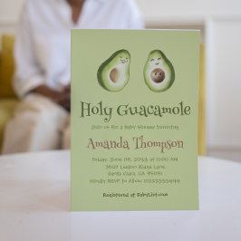 Invitación Santo Guacamole Aguacate Padres Fiesta Baby Shower