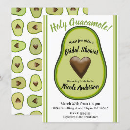 Invitación Santo Guacamole Corazón de Aguacate Despedida de S