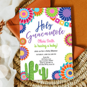 Invitación Santo Guacamole Fiesta Baby Shower Fiesta mexicano