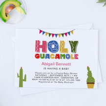 Santo Guacamole Fiesta Baby Shower Kawaii Aguacado
