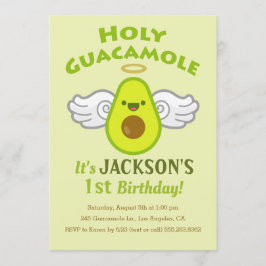 Invitación Santo Guacamole - Fiesta de cumpleaños de niño peq