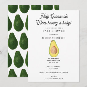 Invitación Santo Guacamole Tenemos un Baby Shower