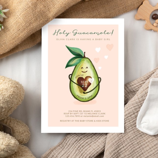 Invitación Santo Guacamole Una Niña Bebé Está En Camino De Ag (Subido por el creador)
