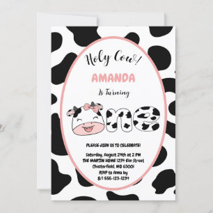 Invitación Santo Vaca Cumplo Un Año Fiesta de Cumpleaños