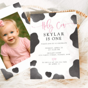 Invitación Santo Vaca Cumplo Un Año Fiesta de Cumpleaños de N