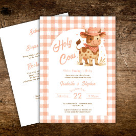 Invitación Santo Vaca estamos teniendo una Rústica del Bebé c