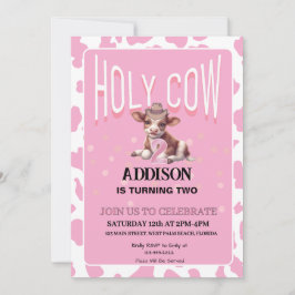 Invitación Santo Vaca Soy la fiesta de cumpleaños de dos coqu