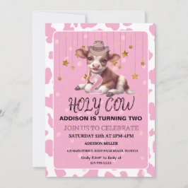 Invitación Santo Vaca Soy la fiesta de cumpleaños de dos coqu